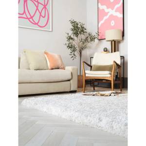 Tapis de salon BARNY Blanc - 120 x 170 cm