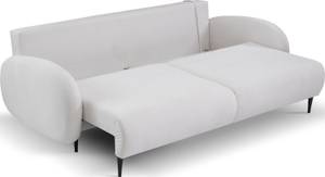 Samt Sofa Cassie mit Bettkasten Weiß