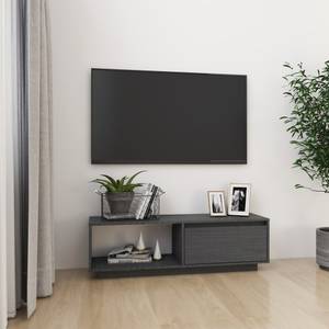 TV-Schrank D974 Grau - Massivholz - 30 x 34 x 110 cm