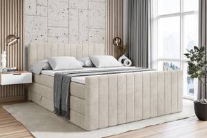 Boxspringbett EDITA-Z KING Beige - Breite: 180 cm