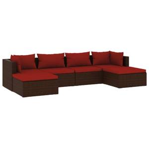 Garten-Lounge-Set (6-teilig) 3013633-1 Braun - Rot