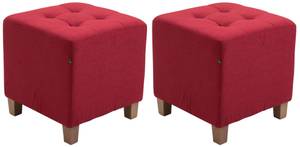 Tabouret bas Pharao Lot de 2 Rouge