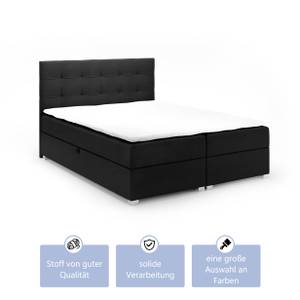 Boxspringbett Doppelbett Valbona Schwarz - Breite: 160 cm