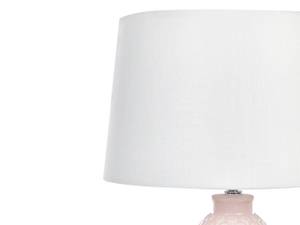 Lampe de table ZARIMA Rose foncé - Blanc - Céramique - 35 x 56 x 35 cm