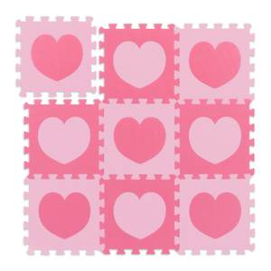 18-tlg. Puzzlematte Herz Hellrosa - Pink