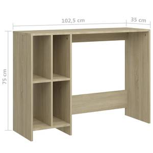 Schreibtisch Braun - Holzwerkstoff - Massivholz - 103 x 75 x 103 cm