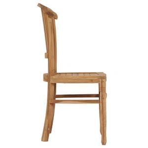 Chaise d'extérieur Marron - Bois/Imitation - En partie en bois massif - 51 x 94 x 48 cm