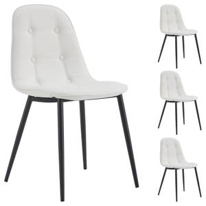 Chaises ALVARO (Lot de 4) Blanc