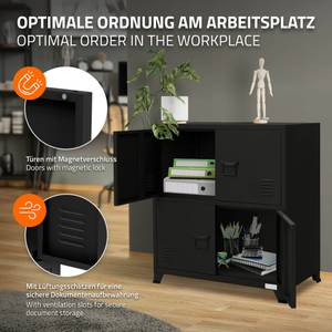 Aktenschrank abschließbar Schwarz