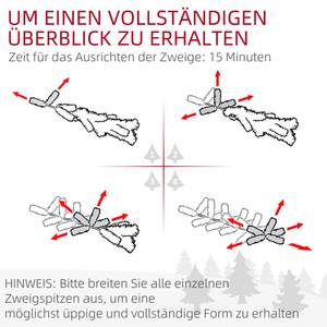 Weihnachtsbaum 830-891V00GN Grün - Kunststoff - 110 x 180 x 110 cm