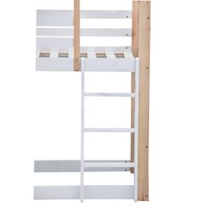 Etagenbett FunySafe Ⅰ Weiß - Holzwerkstoff - Massivholz - Holzart/Dekor - 205 x 233 x 205 cm