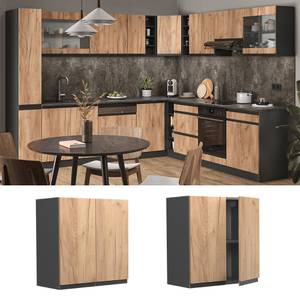 Elément haut de cuisine R-Line 39737 Anthracite - Imitation chêne truffier de sonoma