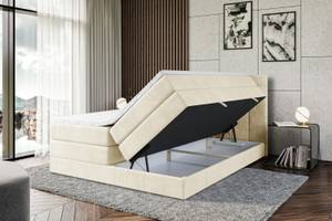 Boxspringbett MOETI KING Ecru - Breite: 160 cm