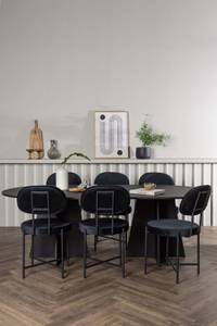 Essgruppe Bootcut 50 (7-teilig) Schwarz - Massivholz - 115 x 75 x 230 cm