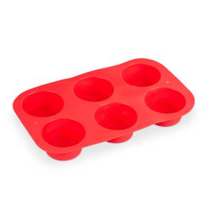 6er Muffinform aus Silikon Rot - Kunststoff - 29 x 4 x 18 cm