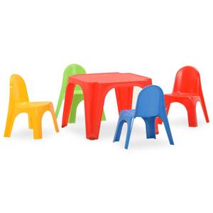 Table et chaise pour enfants Matière plastique - Polyrotin - 55 x 38 x 55 cm