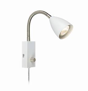 Ciro Liseuse Acier inoxydable - 1 ampoule - Blanc