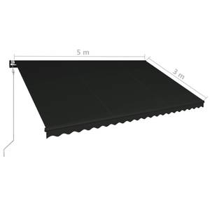 Auvent rétractable 3007207-1 Anthracite - Profondeur : 500 cm