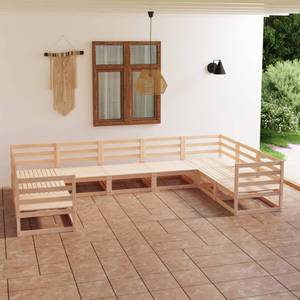 Garten-Lounge-Set (9-teilig) 3009775-1 Braun - Massivholz - Holzart/Dekor - 70 x 67 x 70 cm