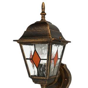 Lampe murale d'extérieur SALZBURG Cuivre - Gris métallisé - Vert - Argenté / Gris - Gris argenté - 15 x 37 x 20 cm