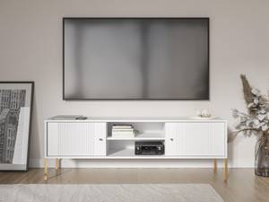 Tv lowboard ISEO RTV154 2D Gold - Weiß