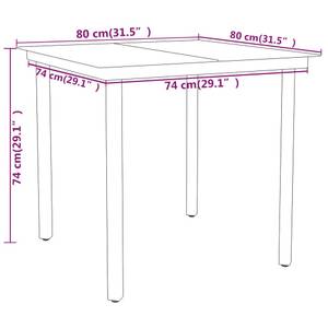 Garten-Essgruppe (5-teilig) 3013379-1 Schwarz - Metall - 80 x 74 x 80 cm