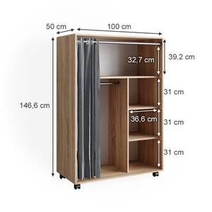 Kleiderschrank Doros 40637 Eiche Sonoma Dekor