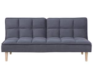 3-Sitzer Sofa SILJAN Dunkelgrau - Grau - Eiche Hell