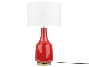 Lampe de table TRIVERSA Rouge - Blanc - Céramique - 32 x 60 x 32 cm