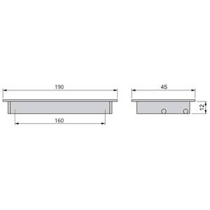 Möbelgriffe Bologna 5er-Set Grau - Metall - 9 x 4 x 21 cm