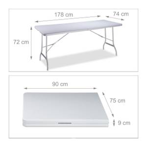 Table de jardin pliable BASTIAN Blanc