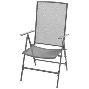 Chaise inclinable Gris - Métal - 94 x 104 x 57 cm