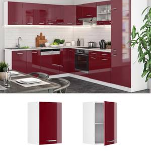 Hängeschrank R-Line 30486 Hochglanz Bordeaux - Weiß