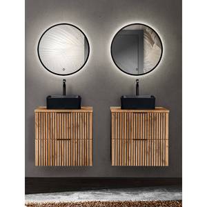 Badezimmer Waschplatz Set XANTEN (4-tlg) Braun - Holzwerkstoff - 135 x 200 x 47 cm