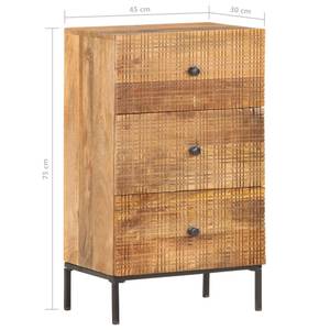 Sideboard 286560 Braun - Metall - Massivholz - Holzart/Dekor - 30 x 75 x 45 cm