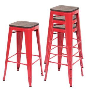 Tabouret de bar A73 (lot de 4) Rouge