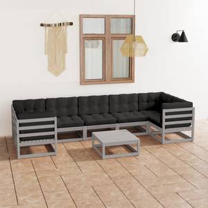 Garten-Lounge-Set (8-teilig) 3009774-2 Anthrazit - Grau