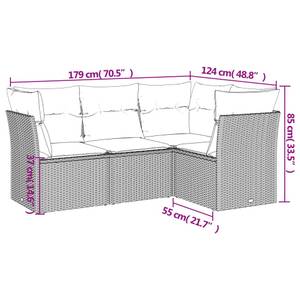 Gartensitzgruppe K3219(4-tlg) Braun