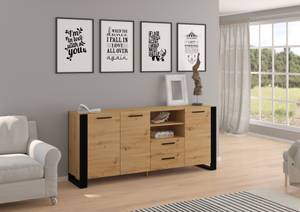 Kommode NUKA 197x45x87 Beige - Holzwerkstoff - Kunststoff - 197 x 87 x 45 cm