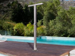 Gartendusche URZULAI Silber - Metall - 80 x 210 x 22 cm