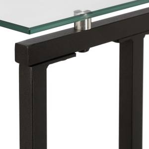 Table d’appoint haute en verre et métal Noir - Verre - Métal - 30 x 60 x 45 cm