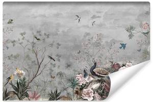 Papier Peint OISEAUX Plantes Vintage 180 x 120 x 120 cm