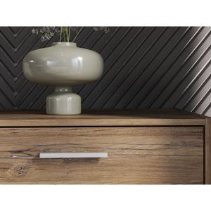 Doppelbett Valerie 1 mit LED Grau - Holzwerkstoff - 287 x 210 x 99 cm