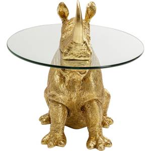 Table d'appoint rhinocéros Doré - Verre - 65 x 55 x 49 cm