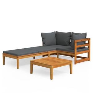 Garten-Lounge-Set (3-teilig) 3014466-3 Braun - Dunkelgrau - Grau