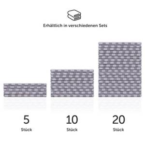 Geschirrtücher Markus (10er Set) Grau - Naturfaser - Textil - 27 x 1 x 18 cm