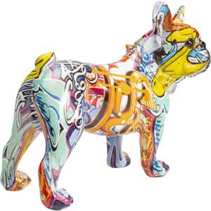 Deko Figur Grafitti Dog Kunststoff - Stein - 24 x 22 x 12 cm