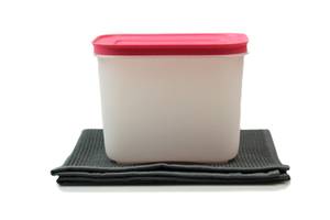 TUPPERWARE Gefrier-Behält. 1,1L+GLASTUCH Pink - Kunststoff - 11 x 12 x 15 cm