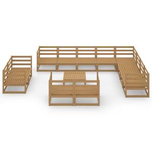 Garten-Lounge-Set (13-teilig) 3009713-1 Braun - Massivholz - Holzart/Dekor - 70 x 30 x 70 cm