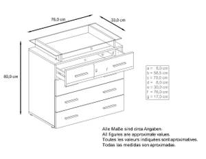 Kommode Pavos V2 Hochglanz Grau